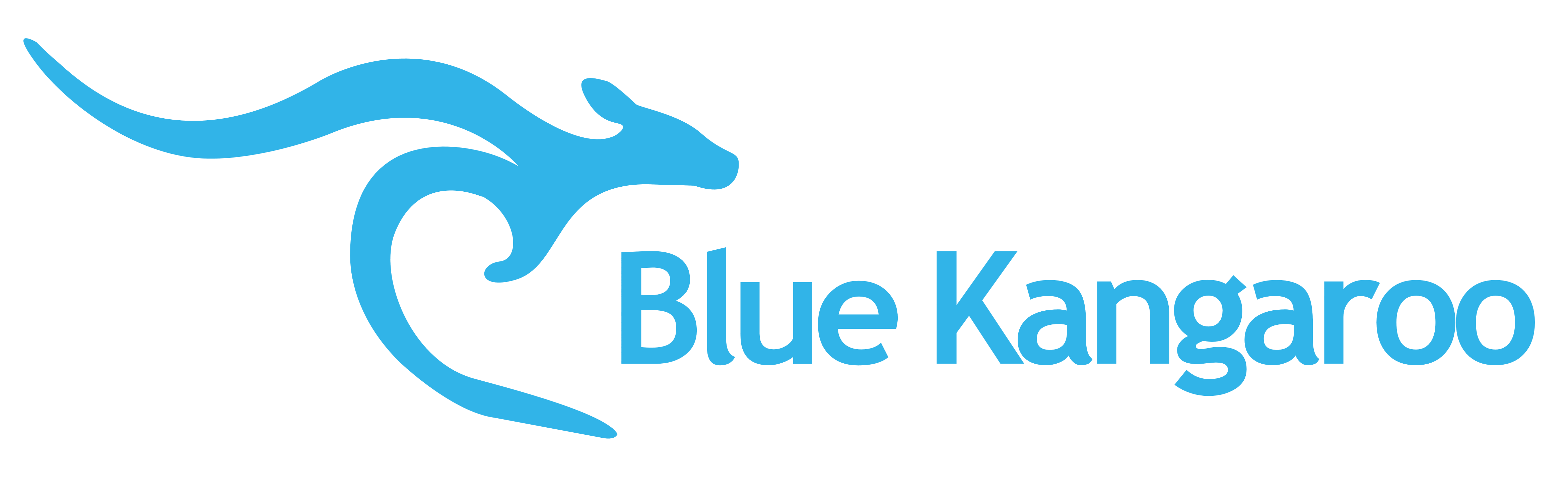 Blue Kangaroo logo, logotype