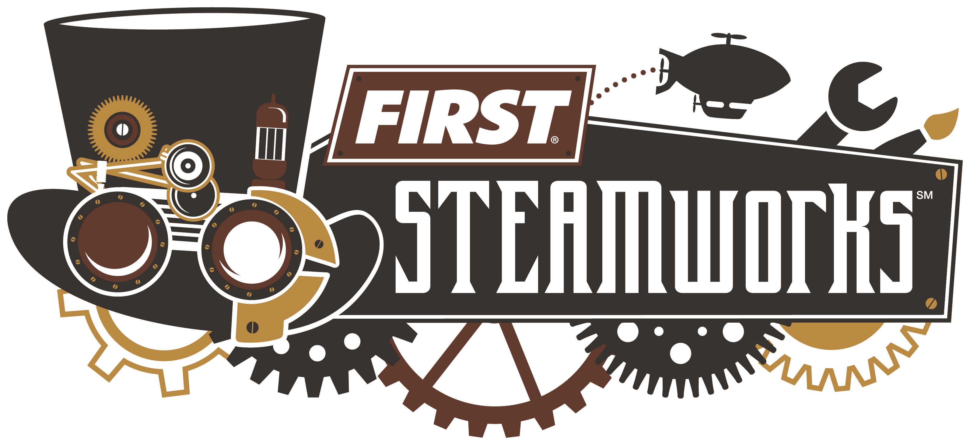 FIRST Steamworks logo, logotype