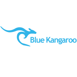 Blue Kangaroo logo, logotype